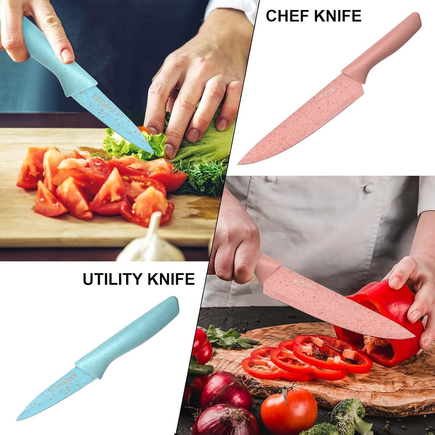 6 Pcs Colorful Knife Set