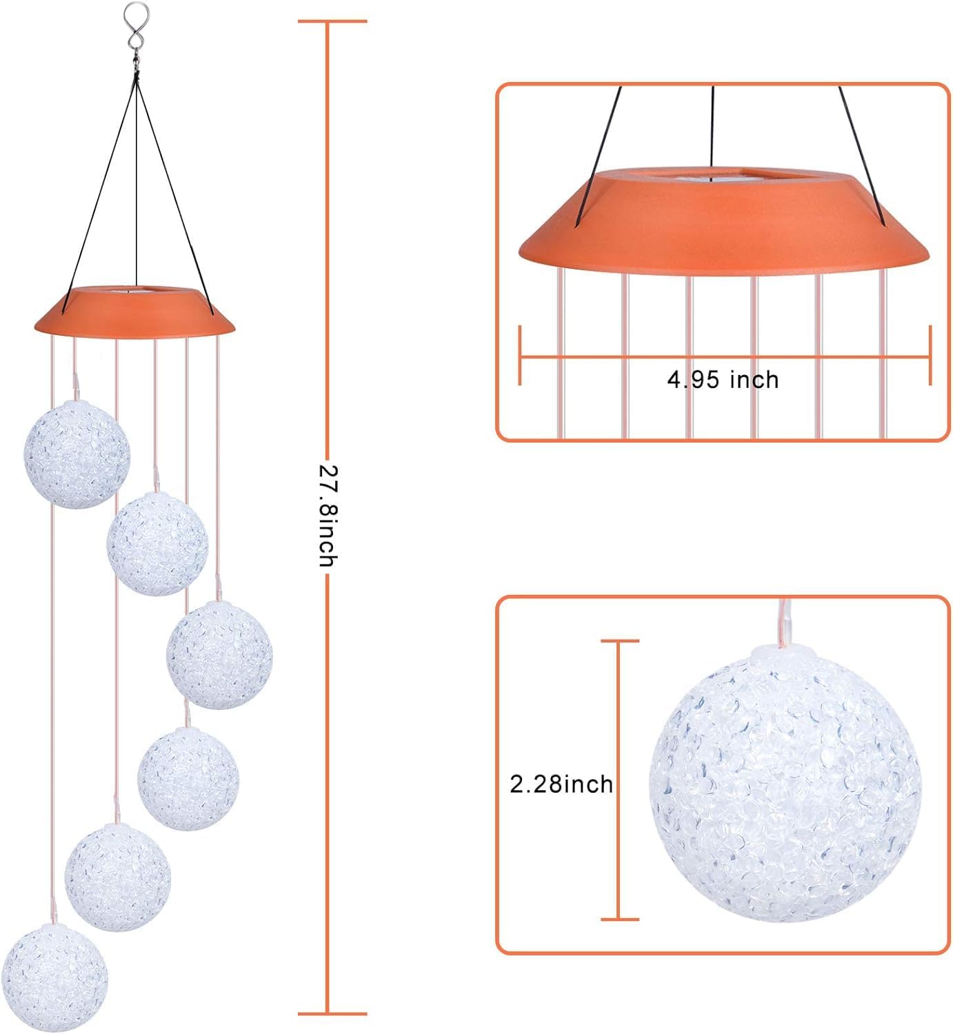 Solar Wind Colorful Chimes Lights