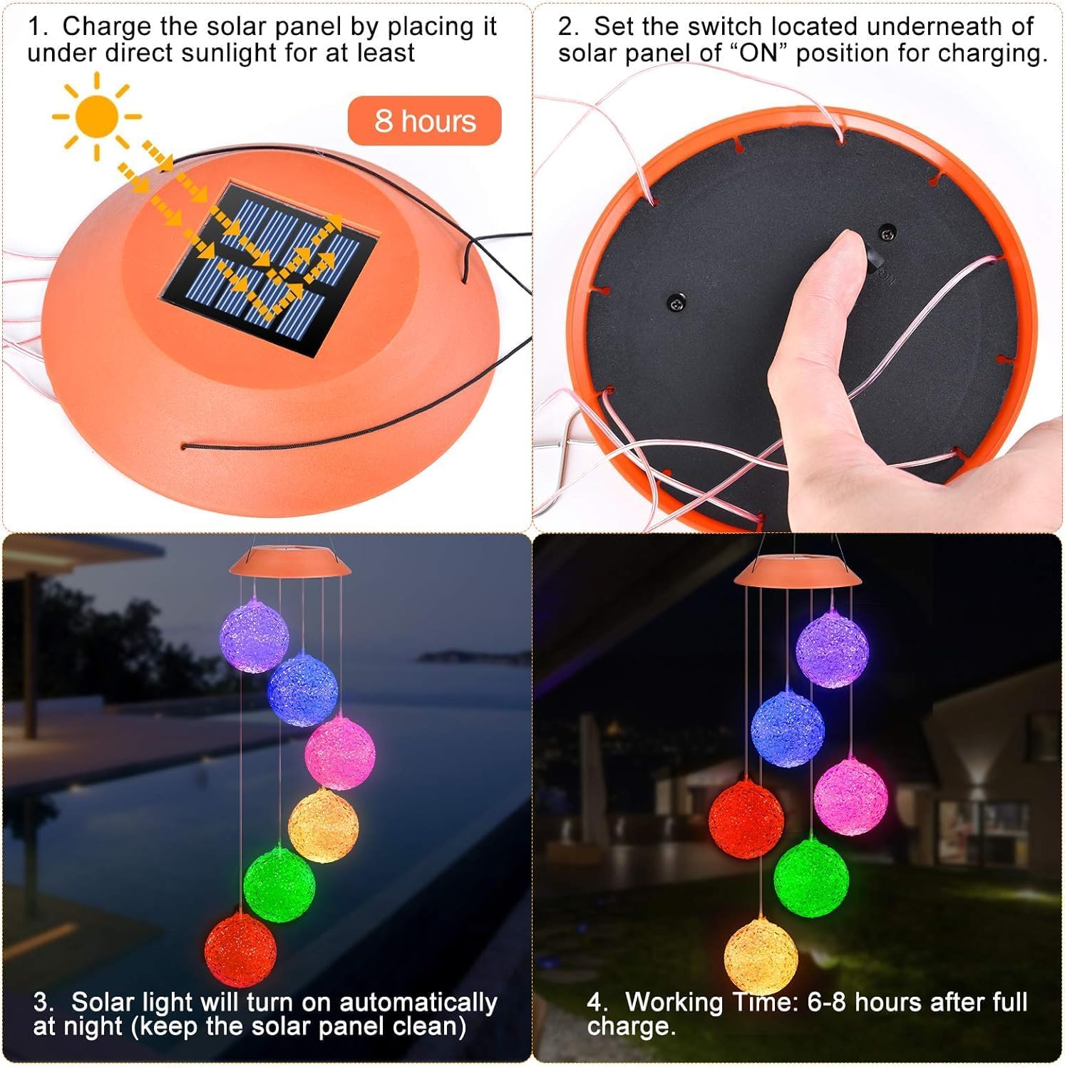 Solar Wind Colorful Chimes Lights